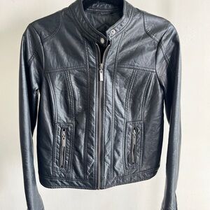 Black Faux Leather Jacket